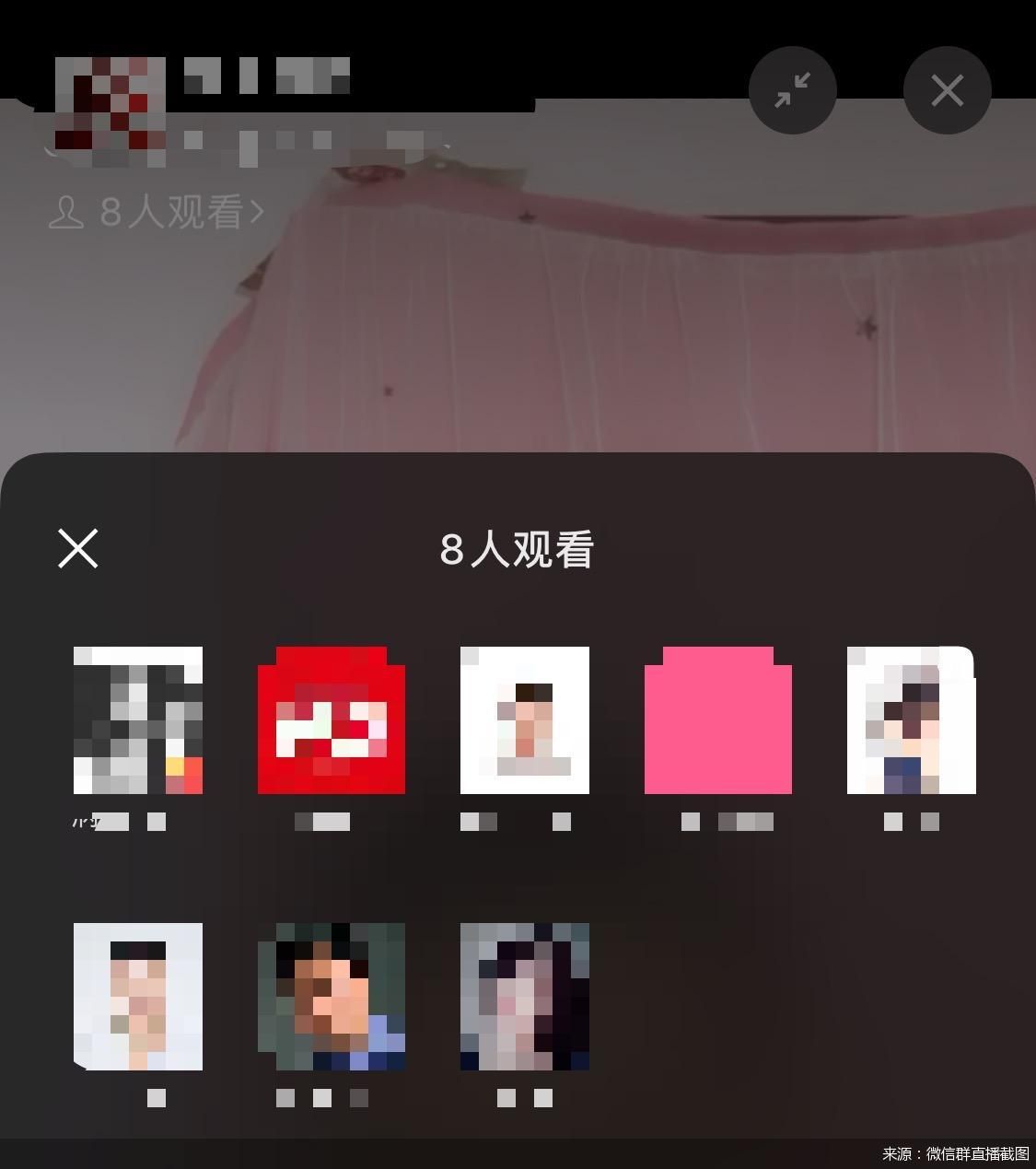 微信群直播截图