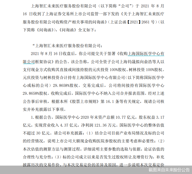 截图来自未来股份公告