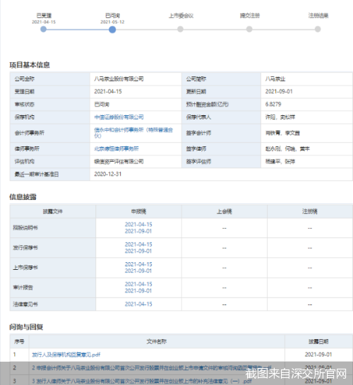 截图来自深交所官网