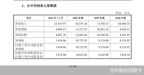 光华股份招股书