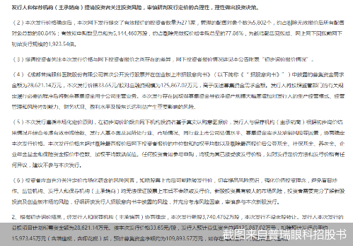 截图来自普瑞眼科招股书