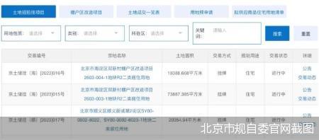 北京市规自委官网截图