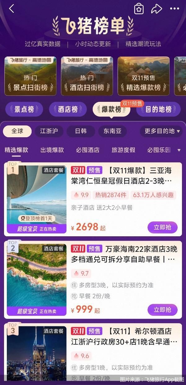 图片来源：飞猪旅行App截图