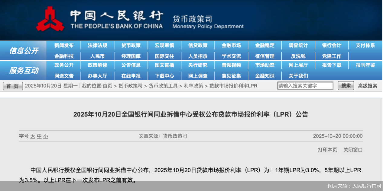 10月LPR保持不变，年内新一轮降息降准仍然可期