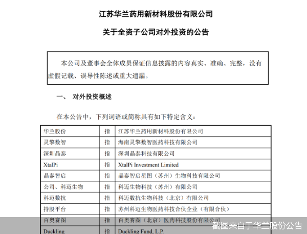 截图来自于华兰股份公告