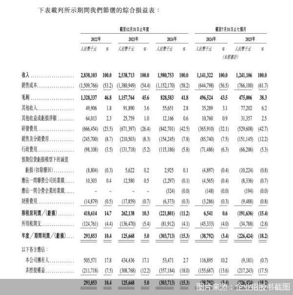 图片来源：企业招股书截图