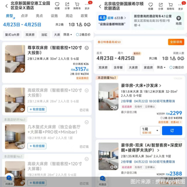 图片来源：携程App截图
