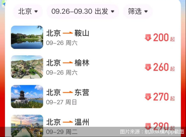 图片来源：航旅纵横App截图