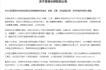 一年内两任董事长辞职   桂发祥怎么了