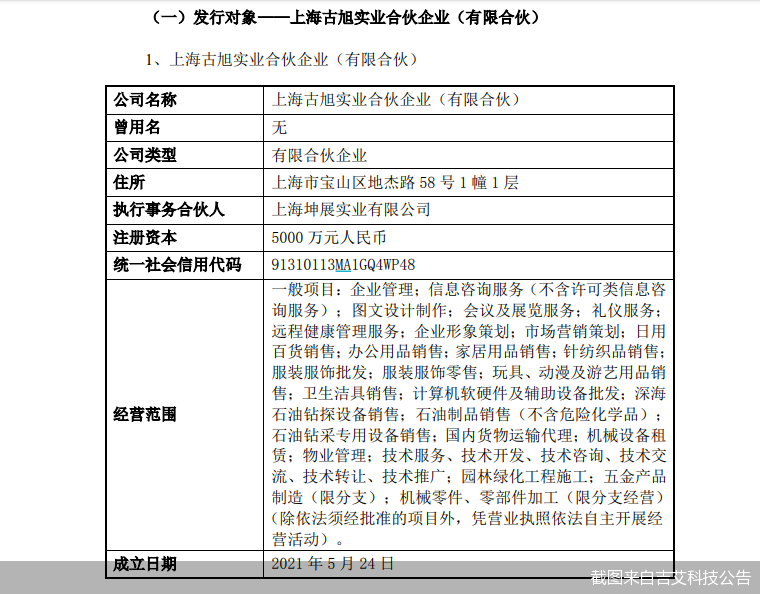 截图来自吉艾科技公告