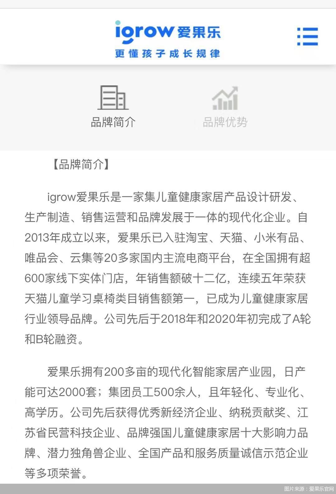 图片来源：爱果乐官网