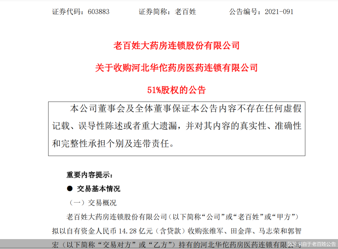 图片来自于老百姓公告