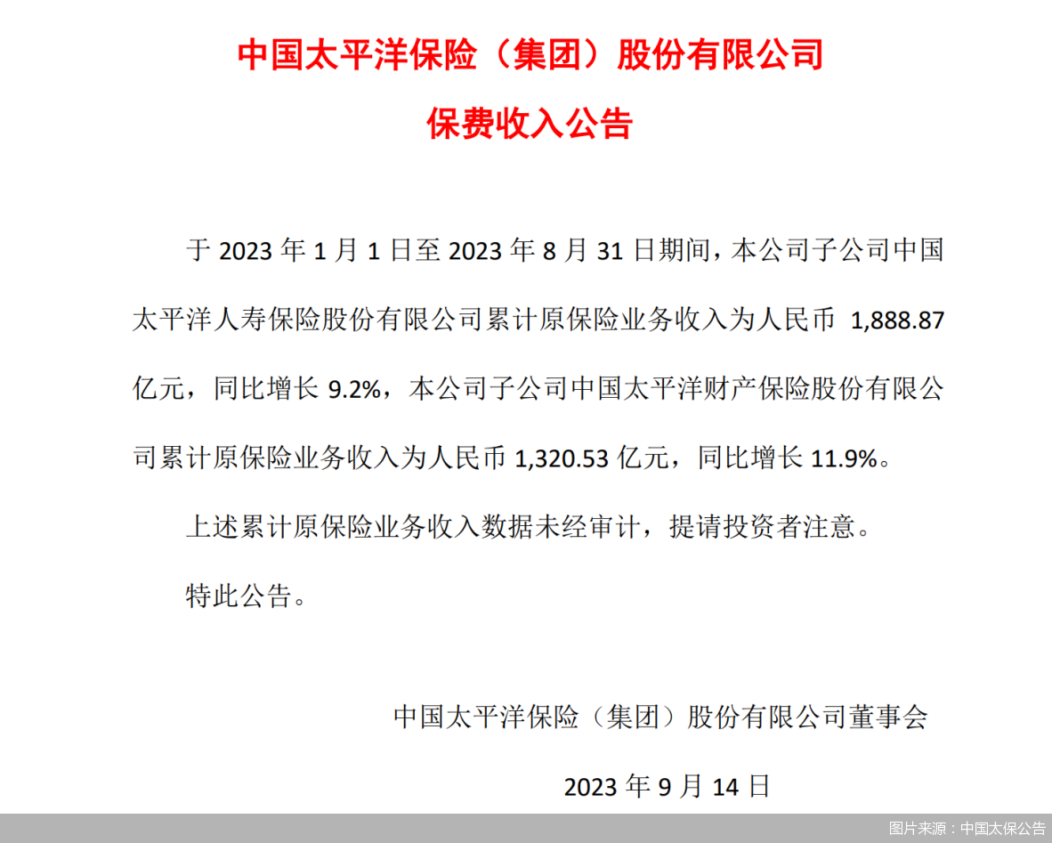 图片来源：中国太保公告