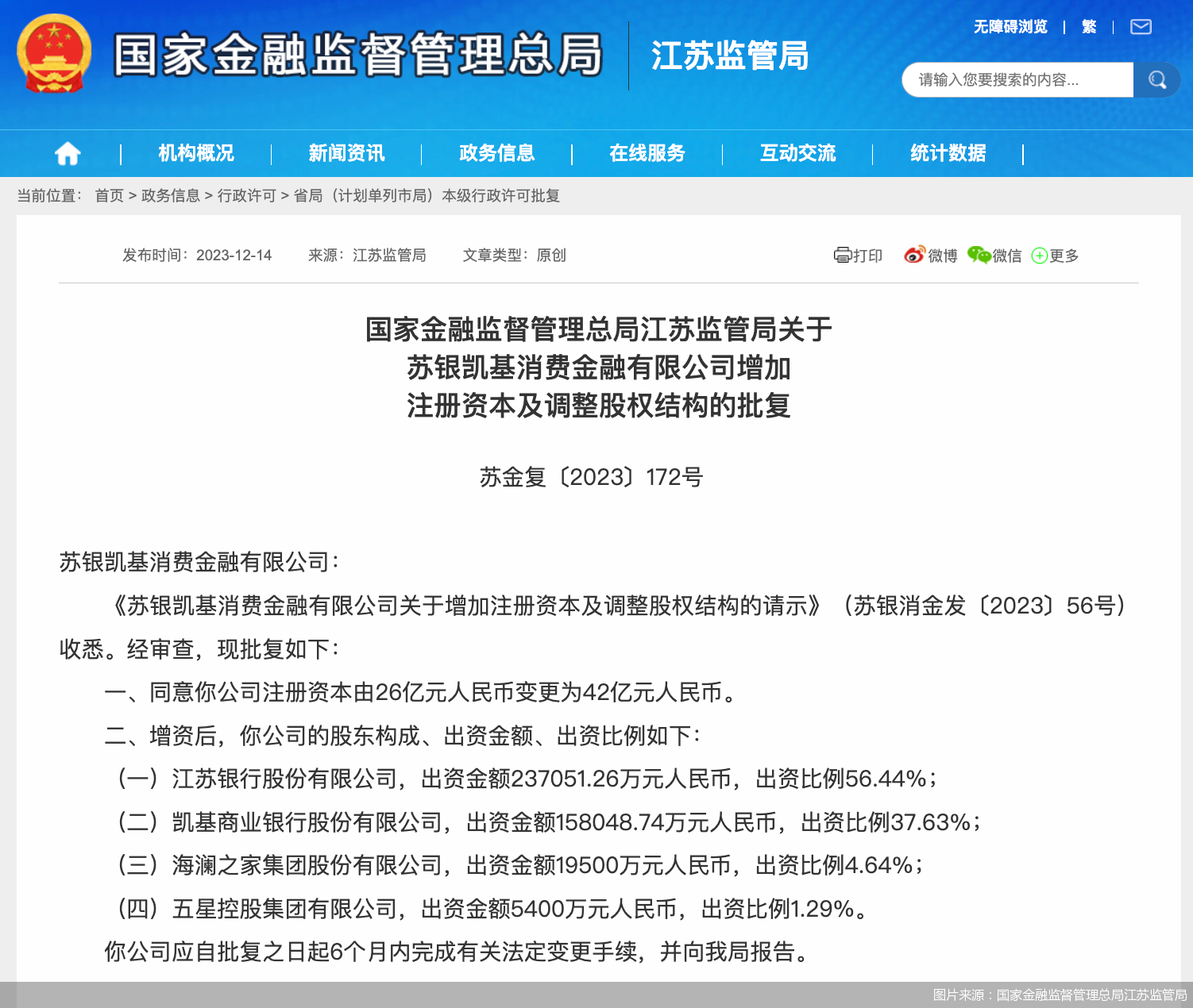 图片来源：国家金融监督管理总局江苏监管局