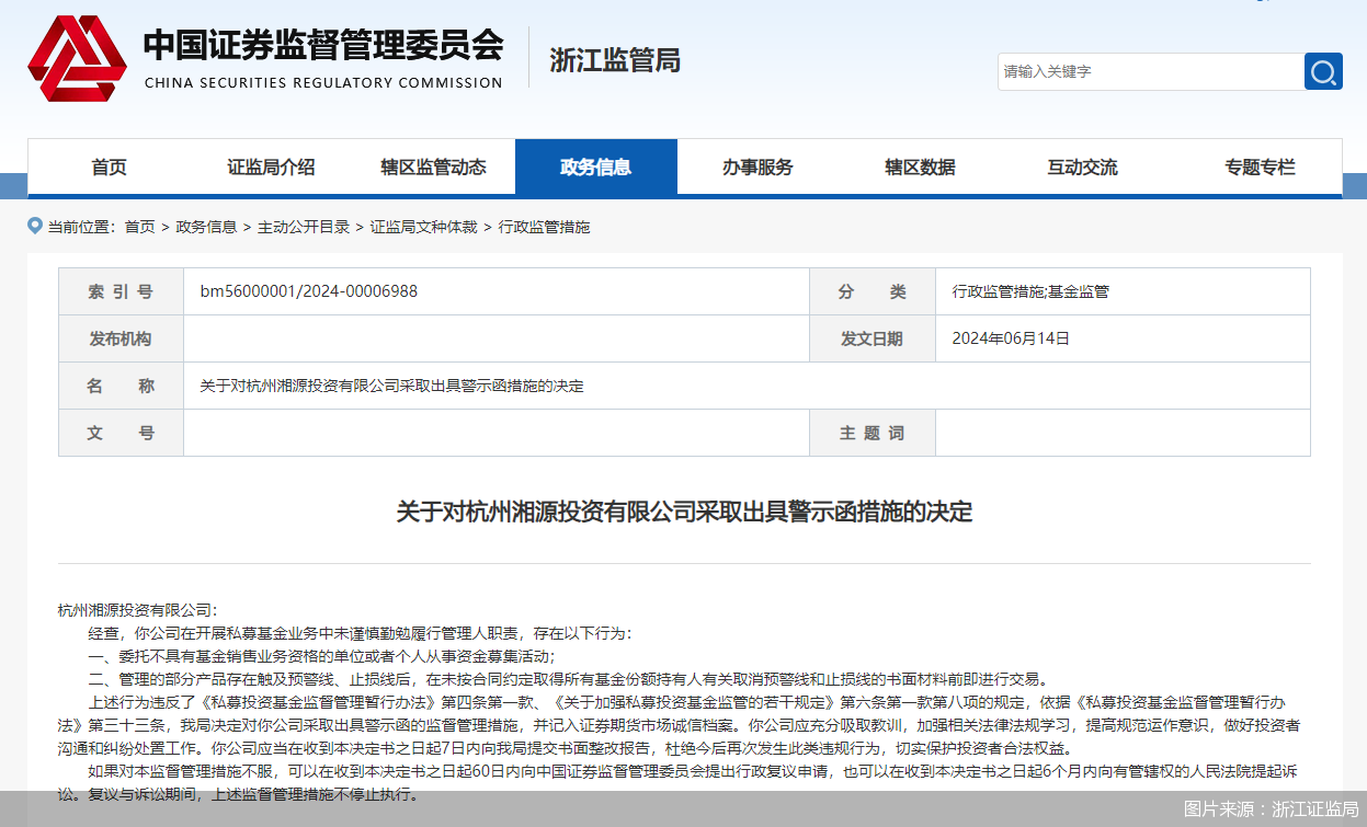 图片来源:浙江证监局