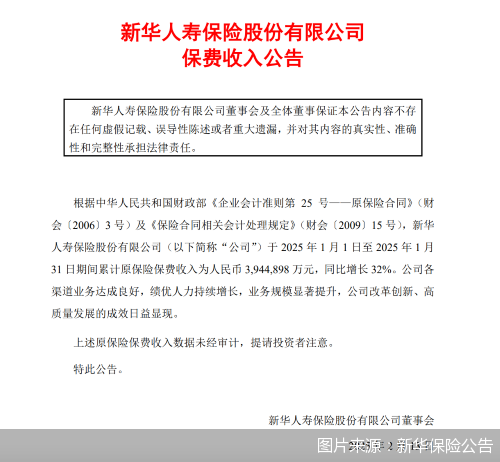 图片来源：新华保险公告