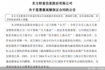 东方财富：为天天基金与民生银行上海分行合作签订《最高额保证合同》