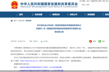公开征求意见！政府投资基金投向评价体系出炉，重点关注三大指标