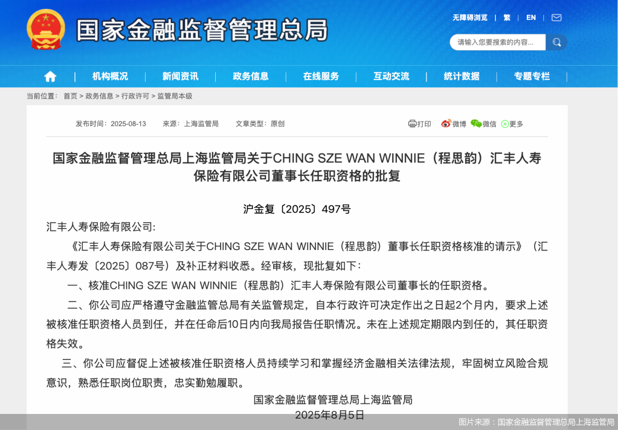 图片来源：国家金融监督管理总局上海监管局