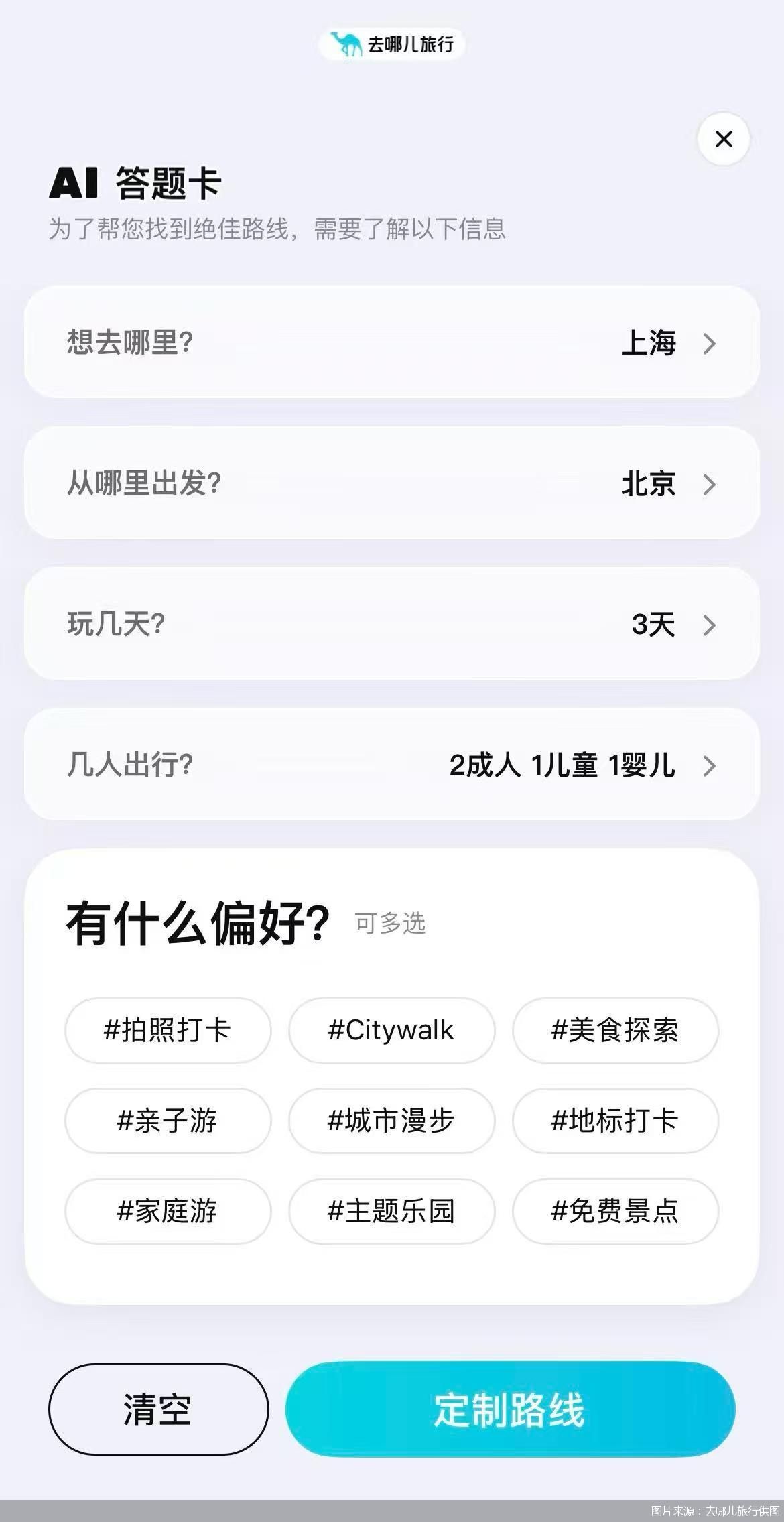 图片来源：去哪儿旅行供图