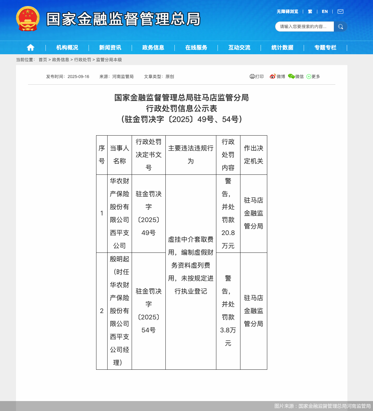 图片来源：国家金融监督管理总局河南监管局