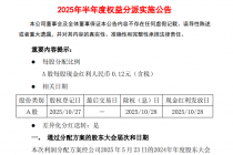 东方证券拟实施2025年半年度权益分派,每股派发现金红利0.12元