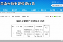 承保风险管控不到位等，中国信保深圳分公司合计被罚12万元