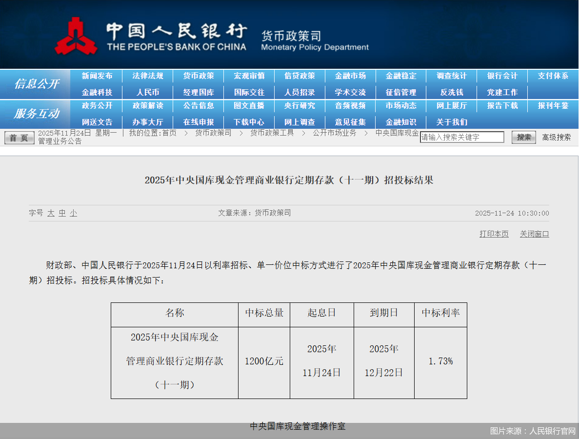 图片来源：人民银行官网
