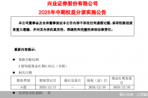 兴业证券2025年中期权益分派：每股派发现金红利0.05元