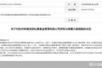 因开展私募基金业务存违规问题，杭州锐誉进取被监管警示