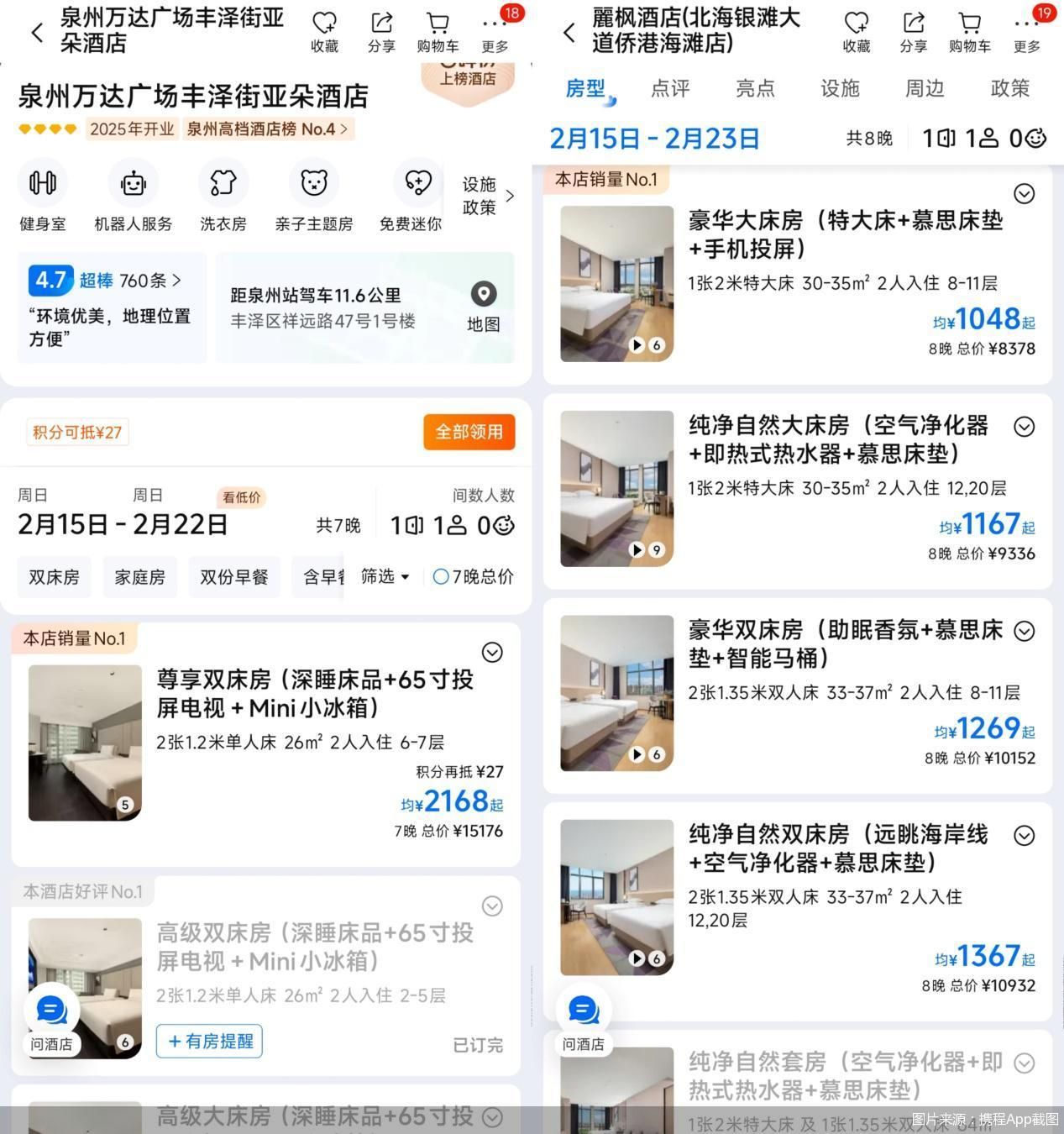 图片来源：携程App截图
