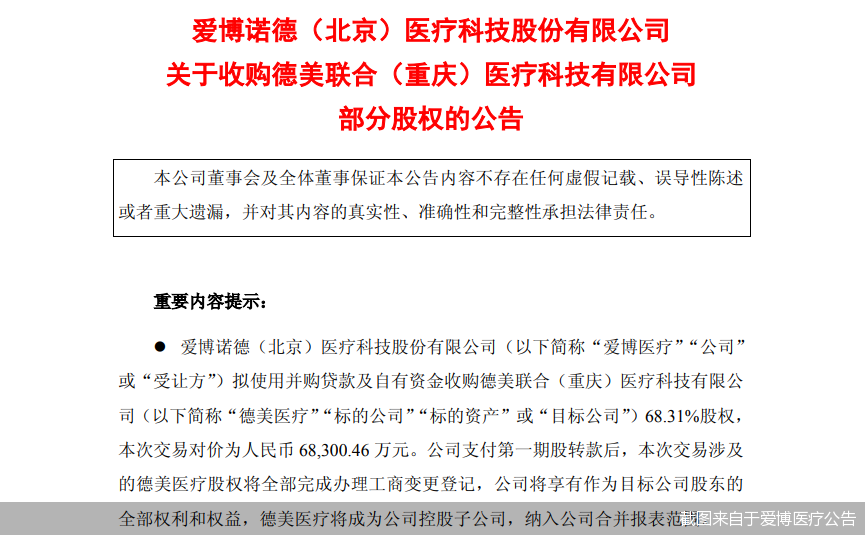 截图来自于爱博医疗公告