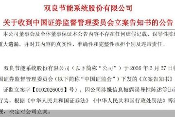 净利预亏叠加立案，双良节能股价迎考