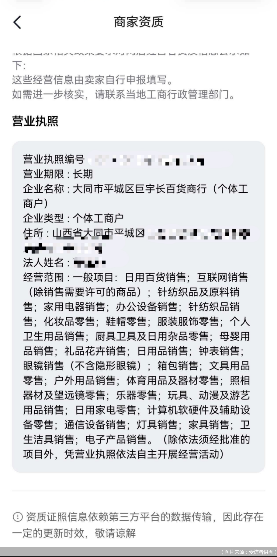 （图片来源：受访者供图）