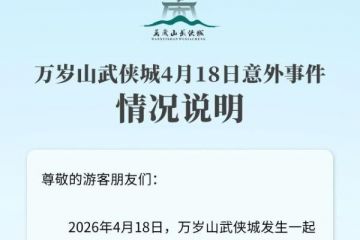 针对“树枝断裂砸伤游客”，万岁山武侠城致歉：将持续跟进伤者治疗情况
