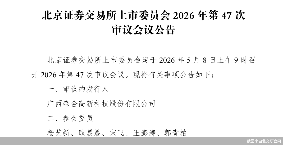 截图来自北交所官网
