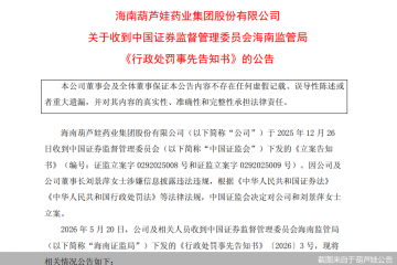财报存虚假记载！ST葫芦娃收预罚单，净利已连亏两年
