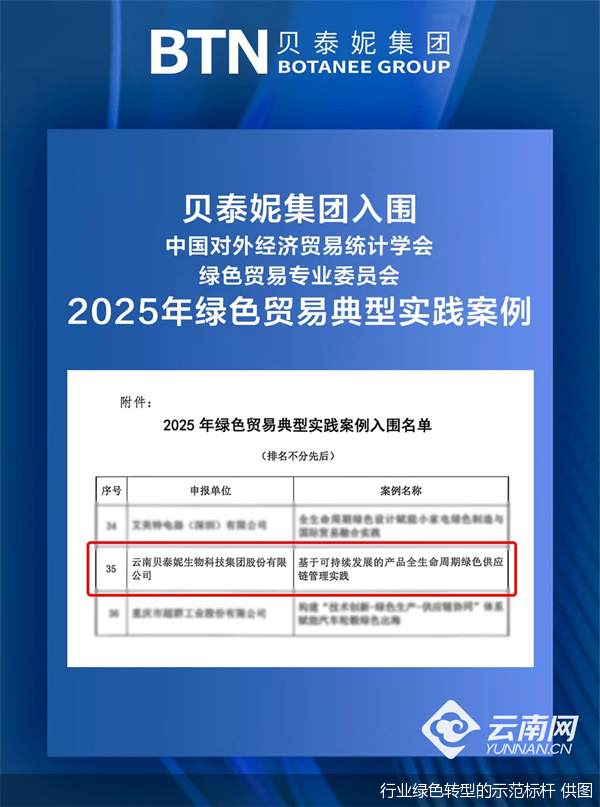 行业绿色转型的示范标杆 供图