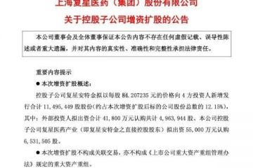 两年亏损超1.7亿元，复星安特金增资近10亿元“补血”