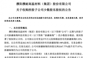 逆势收购新疆菱镁矿 濮耐股份押注“第二战场”如何突围