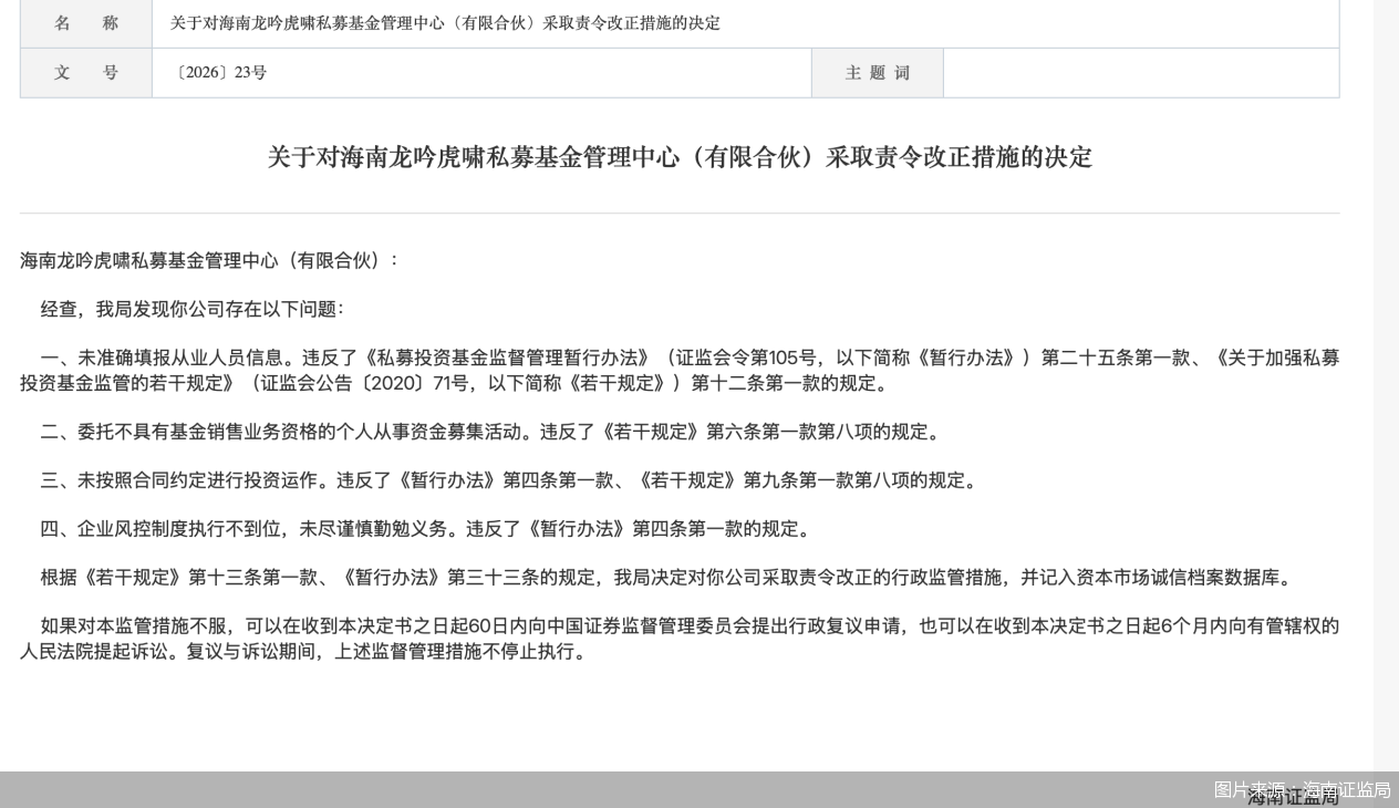 图片来源：海南证监局