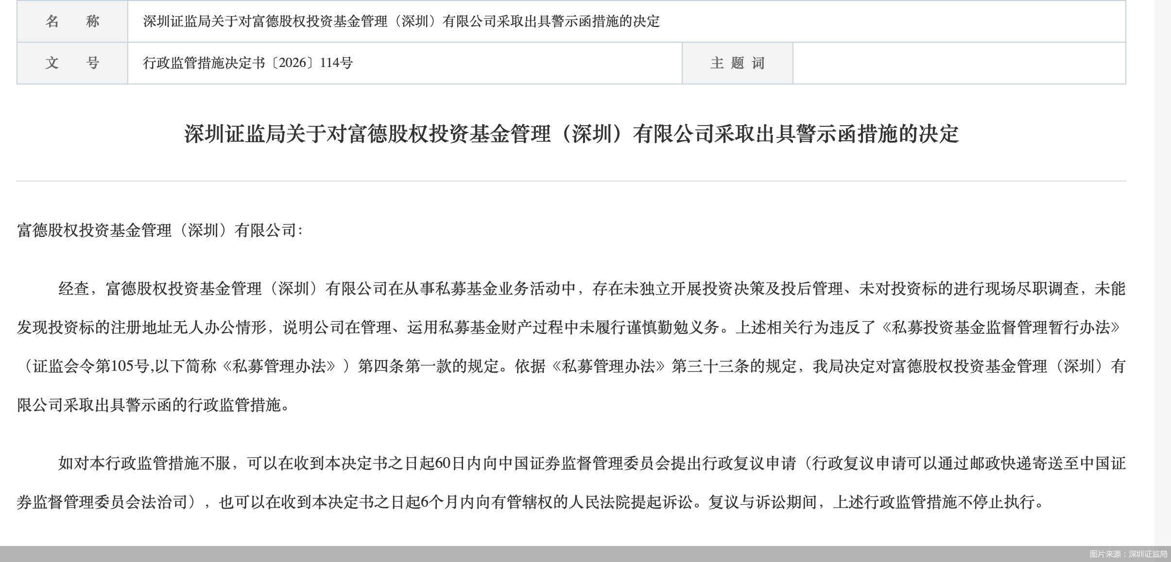 图片来源：深圳证监局