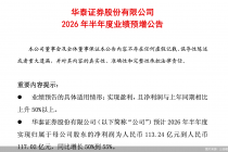华泰证券：2026年上半年归母净利润预计同比增长50%到55%