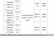 利用业务便利为其他机构或个人牟取不正当利益，华瑞保险销售上海分公司合计被罚50万元