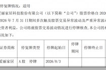 爱丽家居停牌核查！7月还诞生了这些牛股