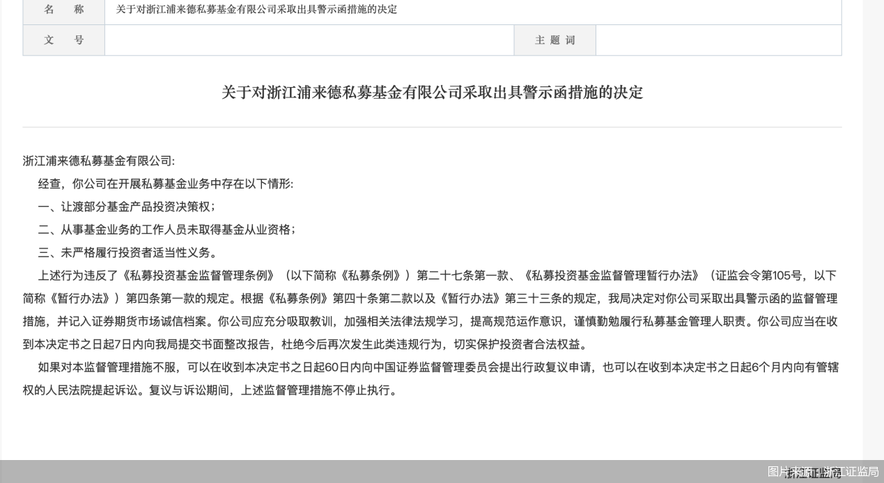 图片来源:浙江证监局
