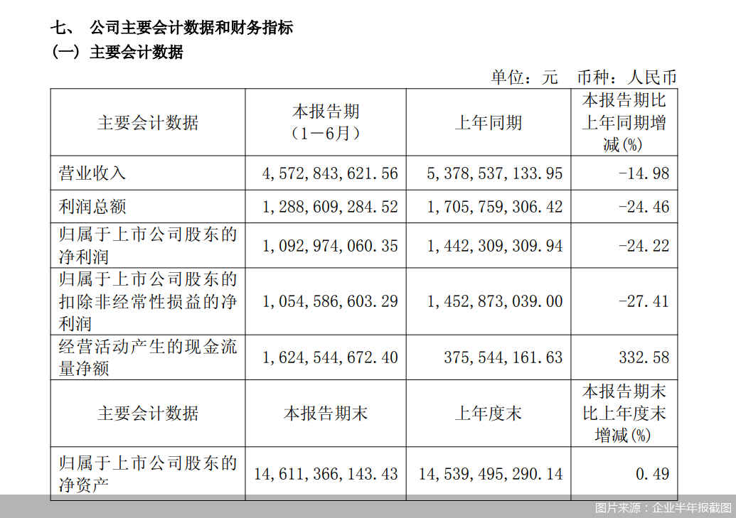 图片来源:企业半年报截图 图片来源:企业半年报截图