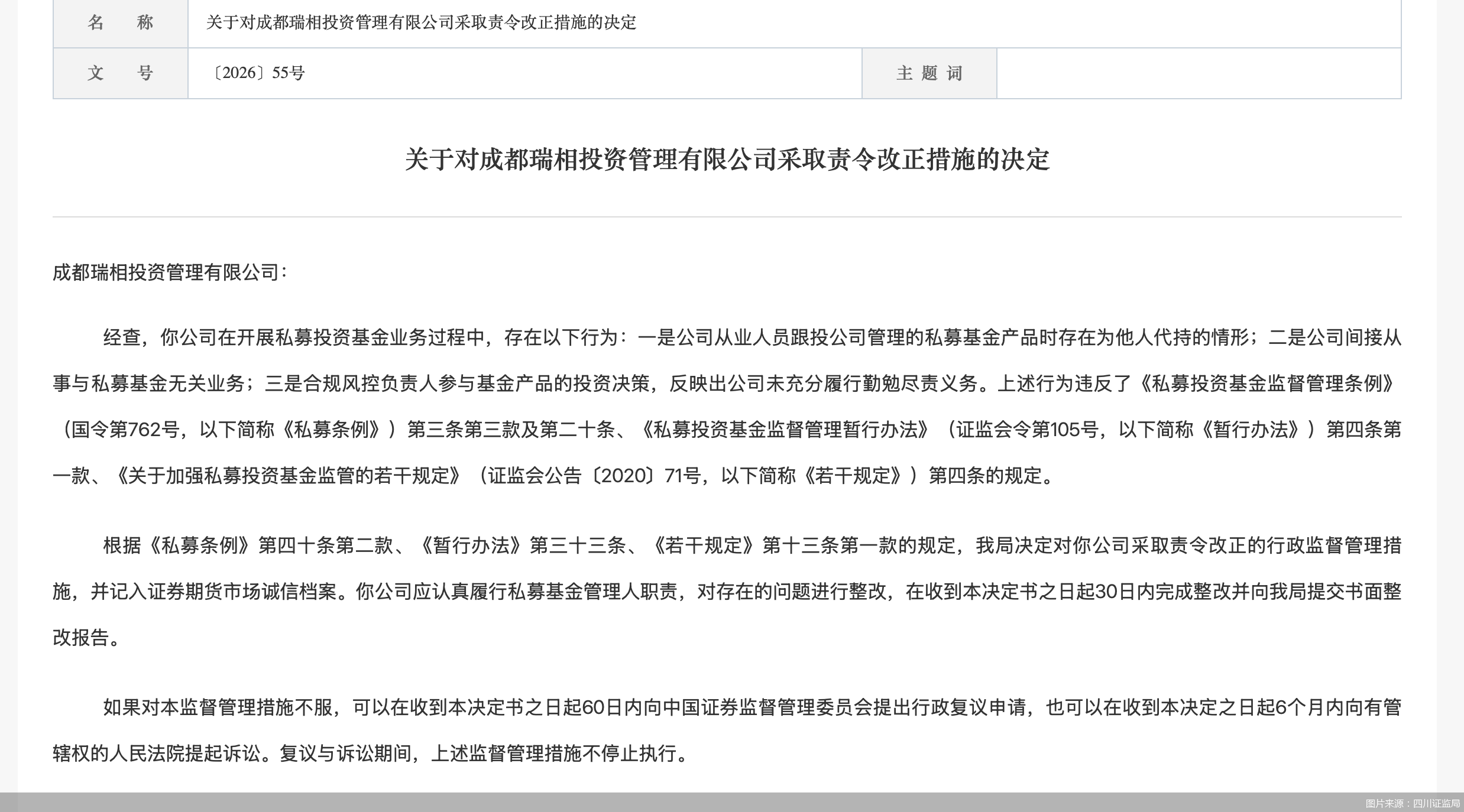 图片来源：四川证监局