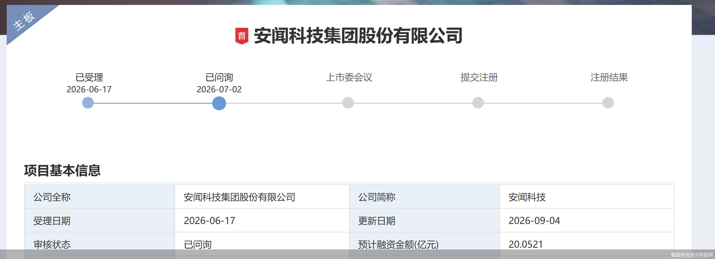 截图来自深交所官网