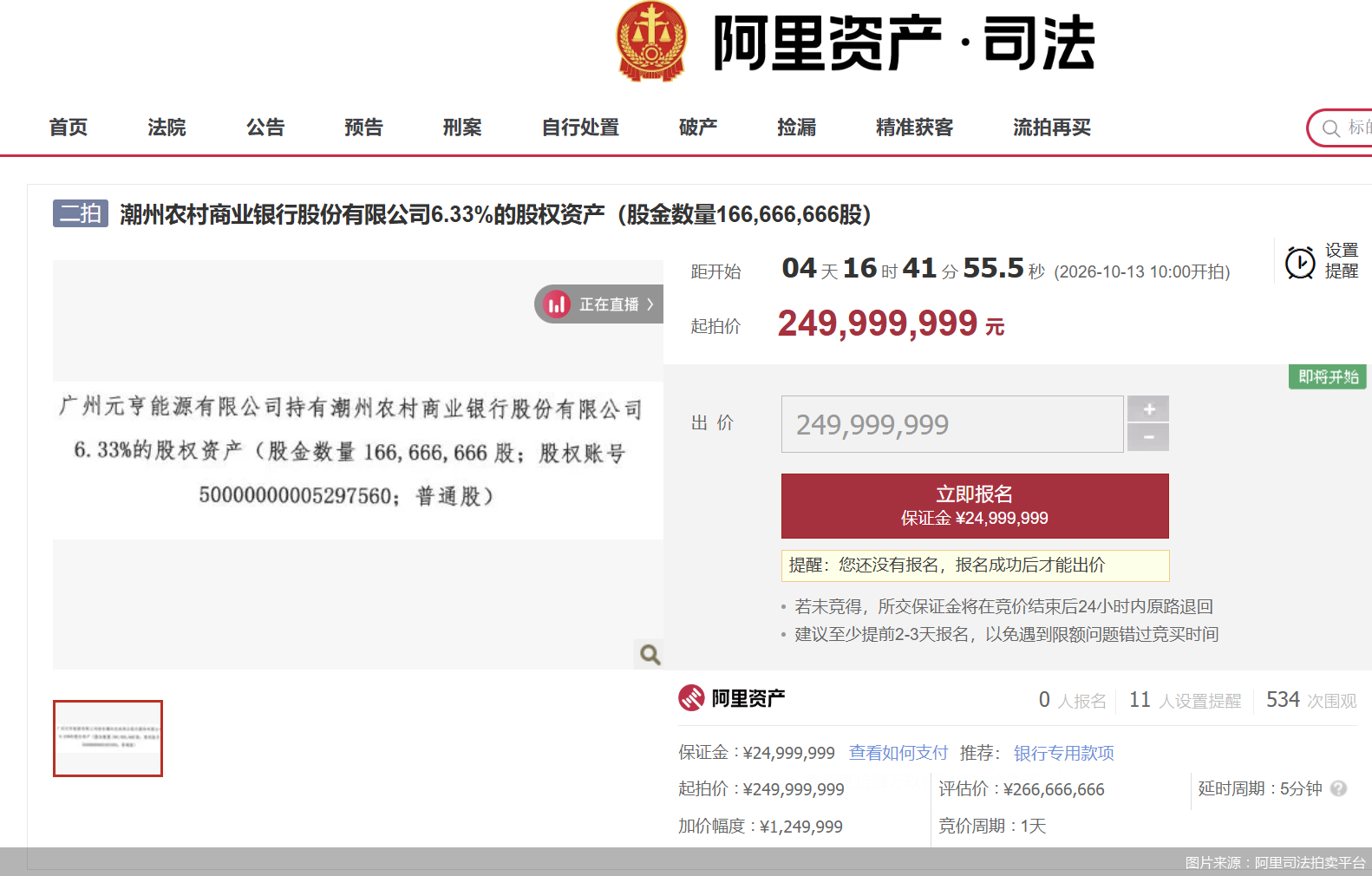 图片来源：阿里司法拍卖平台